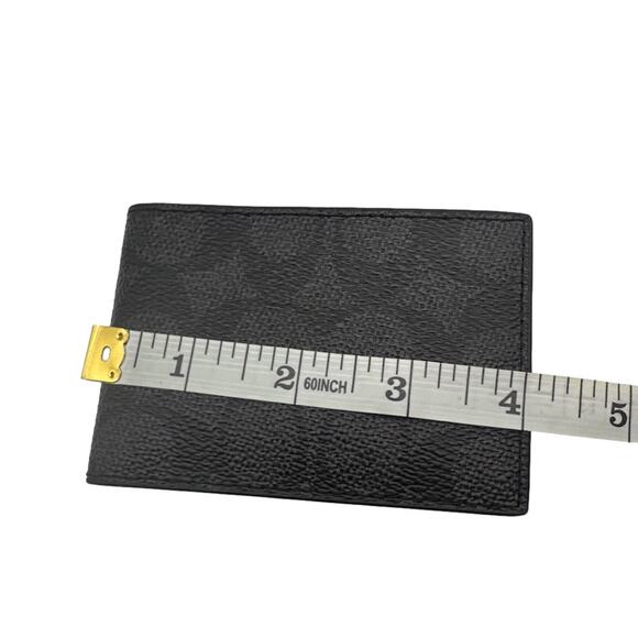 NWOT COACH Black Signature Coated Canvas Wallet / Cardholder - Picture 5 of 6